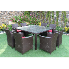 Design luxuoso de resina sintética Rattan Café e conjunto de jantar para jardim exterior Paito Wicker Furniture